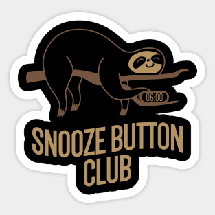 Snooze Button Club Sticker